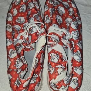Festive Santa Print Shoes
